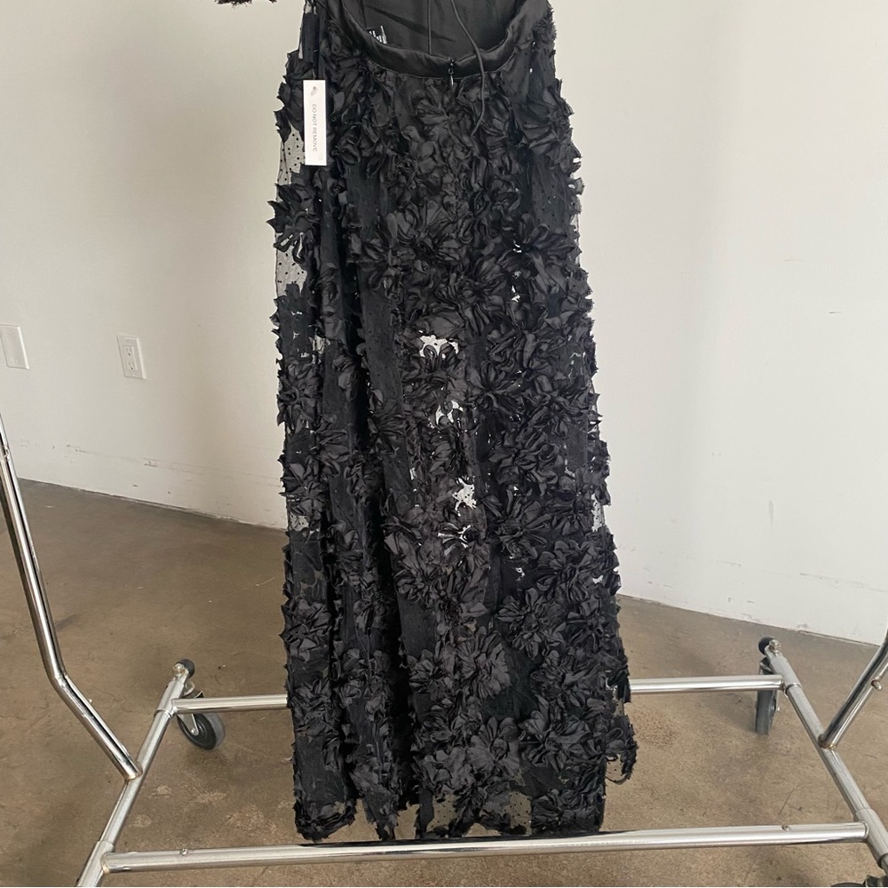 For Love and Lemons Black Floral Appliqué Maxi Dress NWT - Picture 11 of 14